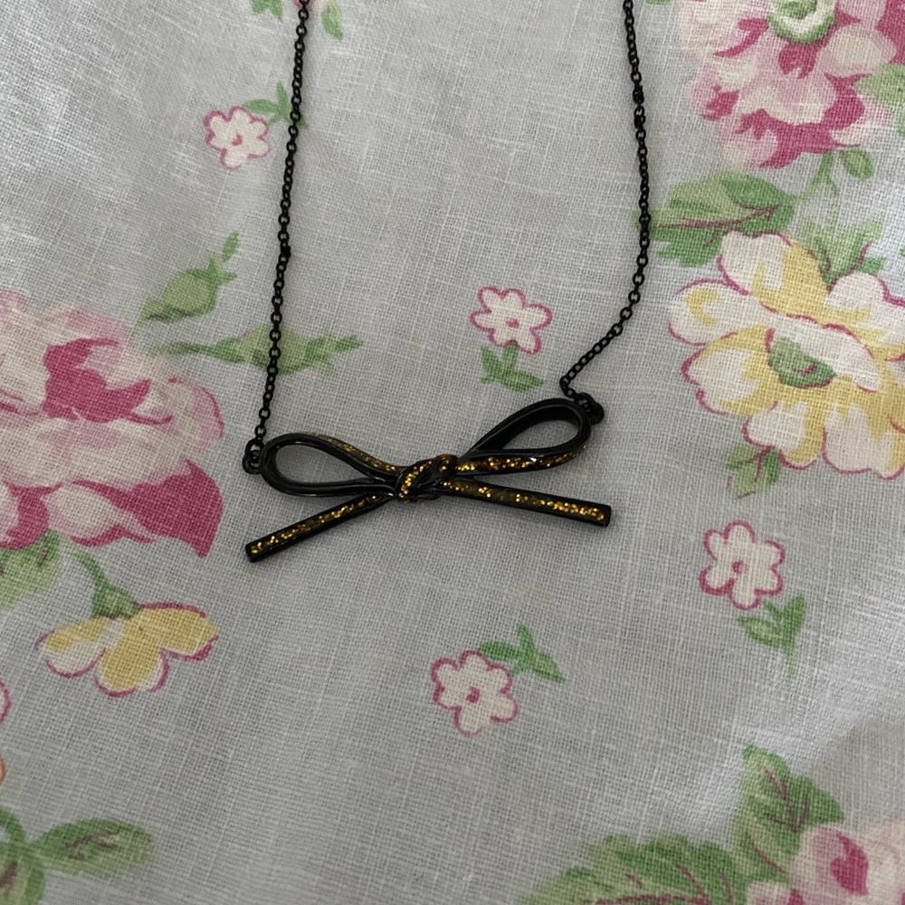 Black Bow Kate Spade Necklace ♠️ 🎀